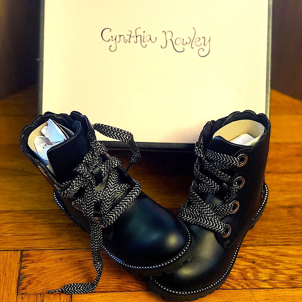 Cynthia Rowley Black Glitter Boot